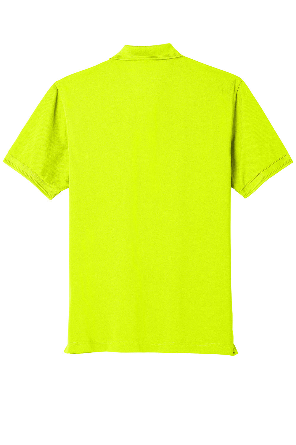 CornerStone CS4020P Mens Industrial Moisture Wicking Short Sleeve Polo Shirt w/ Pocket Safety Yellow Flat Back