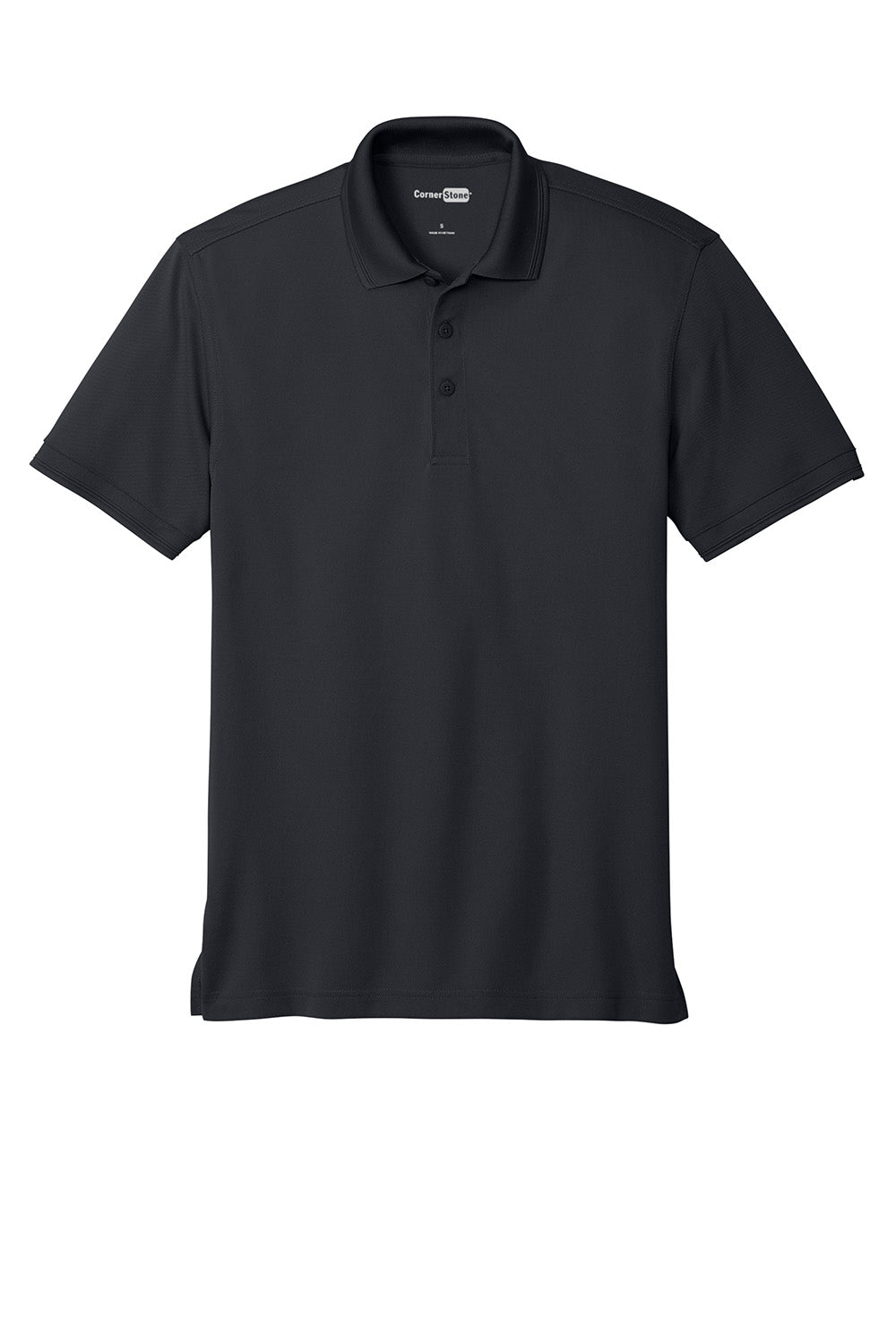 CornerStone CS4020 Mens Industrial Moisture Wicking Short Sleeve Polo Shirt Navy Blue Flat Front