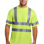 CornerStone Mens Moisture Wicking Short Sleeve Crewneck T-Shirt w/ Pocket - Safety Yellow