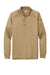 CornerStone CS410LS Mens Select Tactical Moisture Wicking Long Sleeve Polo Shirt Tan Flat Front