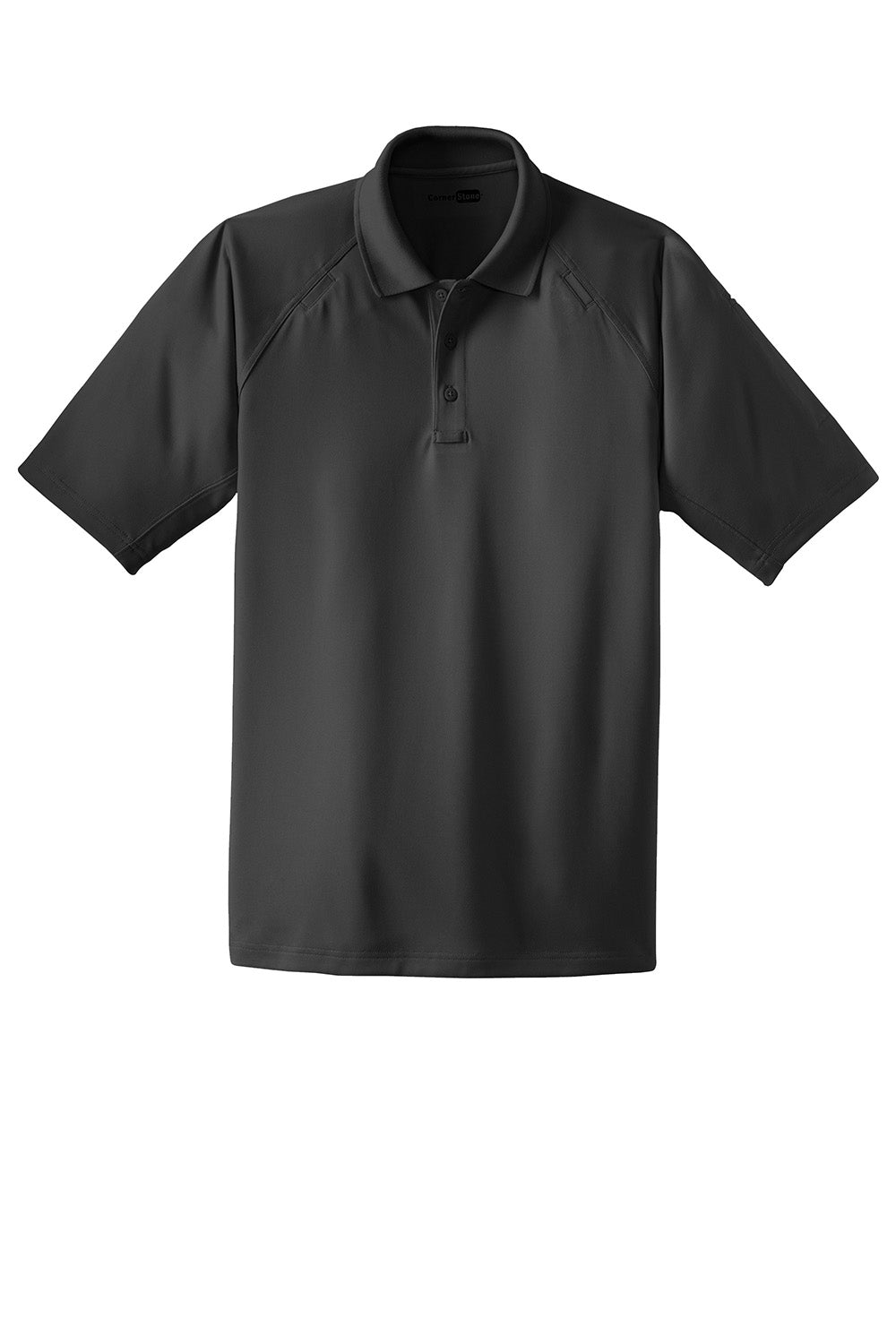 CornerStone CS410/TLCS410 Mens Select Tactical Moisture Wicking Short Sleeve Polo Shirt Charcoal Grey Flat Front