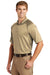 CornerStone CS410/TLCS410 Mens Select Tactical Moisture Wicking Short Sleeve Polo Shirt Tan Model 3q