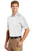 CornerStone CS410/TLCS410 Mens Select Tactical Moisture Wicking Short Sleeve Polo Shirt White Model 3q