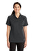 CornerStone CS411 Womens Select Tactical Moisture Wicking Short Sleeve Polo Shirt Charcoal Grey Model Front