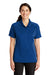 CornerStone CS411 Womens Select Tactical Moisture Wicking Short Sleeve Polo Shirt Royal Blue Model Front