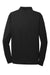 CornerStone CS412LS Mens Select Moisture Wicking Long Sleeve Polo Shirt Black Flat Back