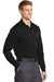 CornerStone CS412LS Mens Select Moisture Wicking Long Sleeve Polo Shirt Black Model 3q