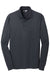 CornerStone CS412LS Mens Select Moisture Wicking Long Sleeve Polo Shirt Charcoal Grey Flat Front