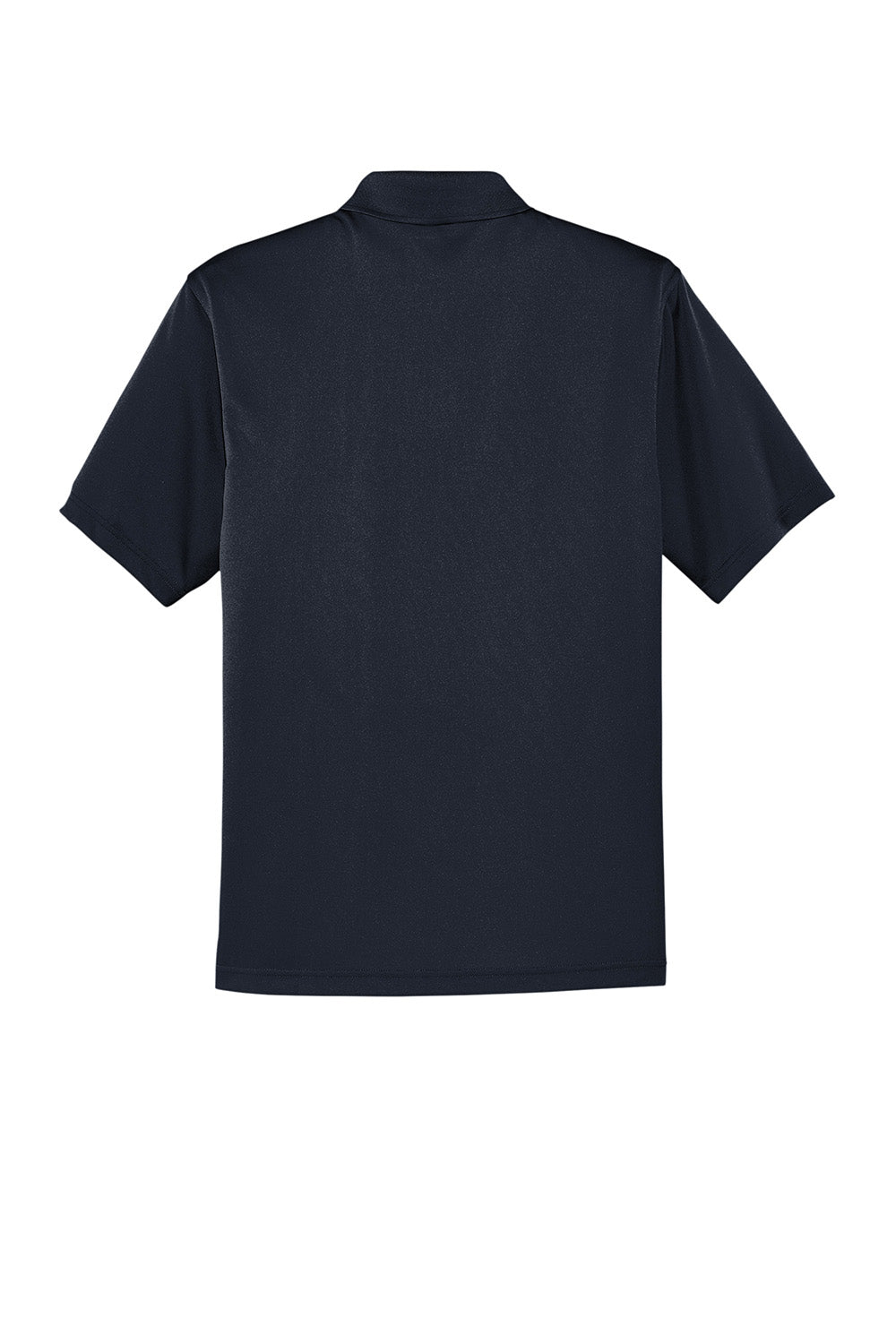 CornerStone CS412P Mens Select Moisture Wicking Short Sleeve Polo Shirt w/ Pocket Dark Navy Blue Flat Back