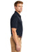 CornerStone CS412P Mens Select Moisture Wicking Short Sleeve Polo Shirt w/ Pocket Dark Navy Blue Model Side