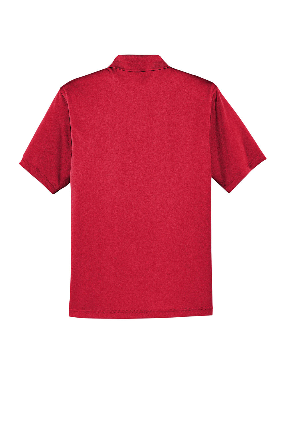 CornerStone CS412P Mens Select Moisture Wicking Short Sleeve Polo Shirt w/ Pocket Red Flat Back