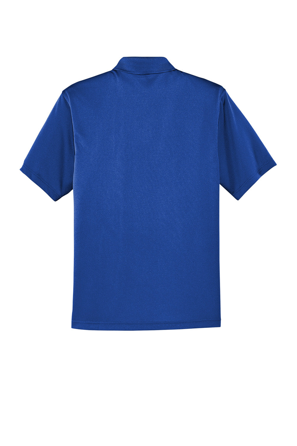 CornerStone CS412P Mens Select Moisture Wicking Short Sleeve Polo Shirt w/ Pocket Royal Blue Flat Back