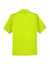 CornerStone CS412P Mens Select Moisture Wicking Short Sleeve Polo Shirt w/ Pocket Safety Yellow Flat Back