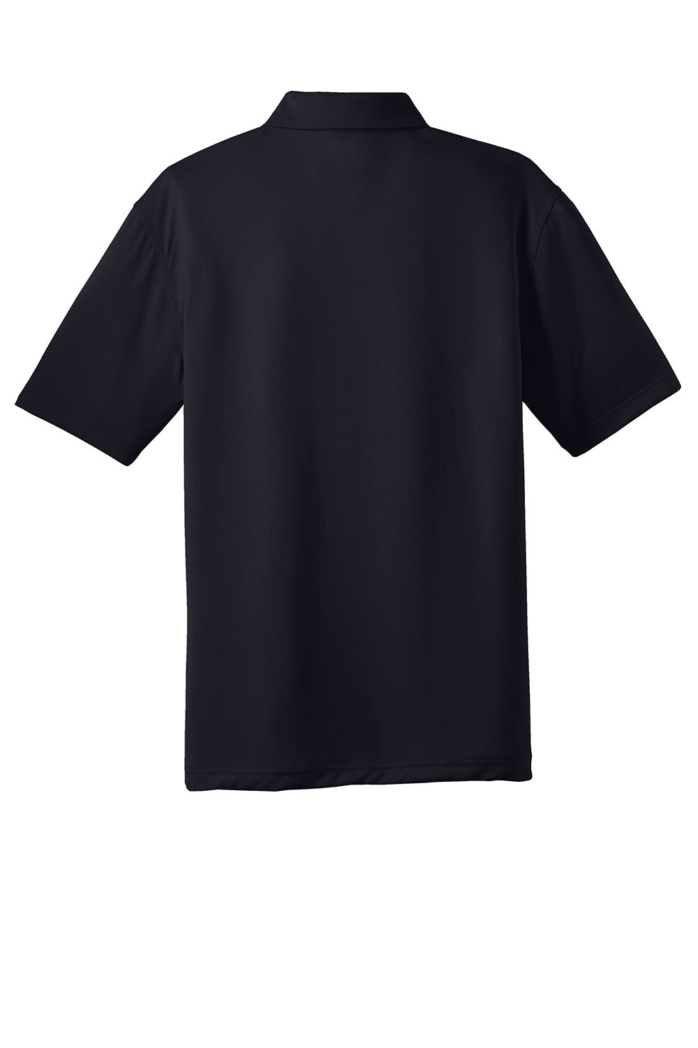 CornerStone CS412/TLCS412 Mens Select Moisture Wicking Short Sleeve Polo Shirt Dark Navy Blue Flat Back