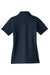 CornerStone CS413 Womens Select Moisture Wicking Short Sleeve Polo Shirt Dark Navy Blue Flat Back