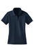 CornerStone CS413 Womens Select Moisture Wicking Short Sleeve Polo Shirt Dark Navy Blue Flat Front