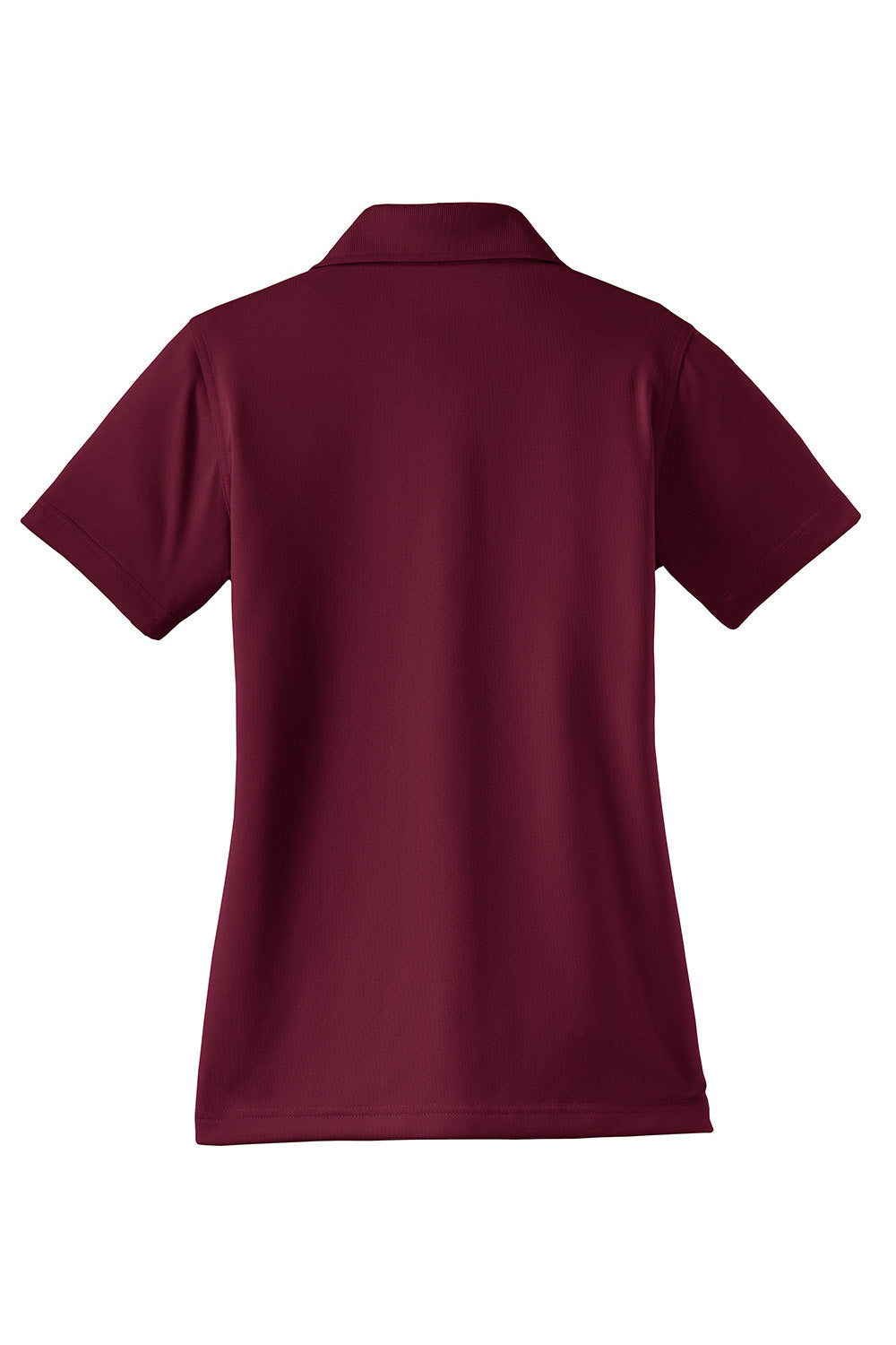 CornerStone CS413 Womens Select Moisture Wicking Short Sleeve Polo Shirt Maroon Flat Back