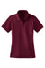 CornerStone CS413 Womens Select Moisture Wicking Short Sleeve Polo Shirt Maroon Flat Front