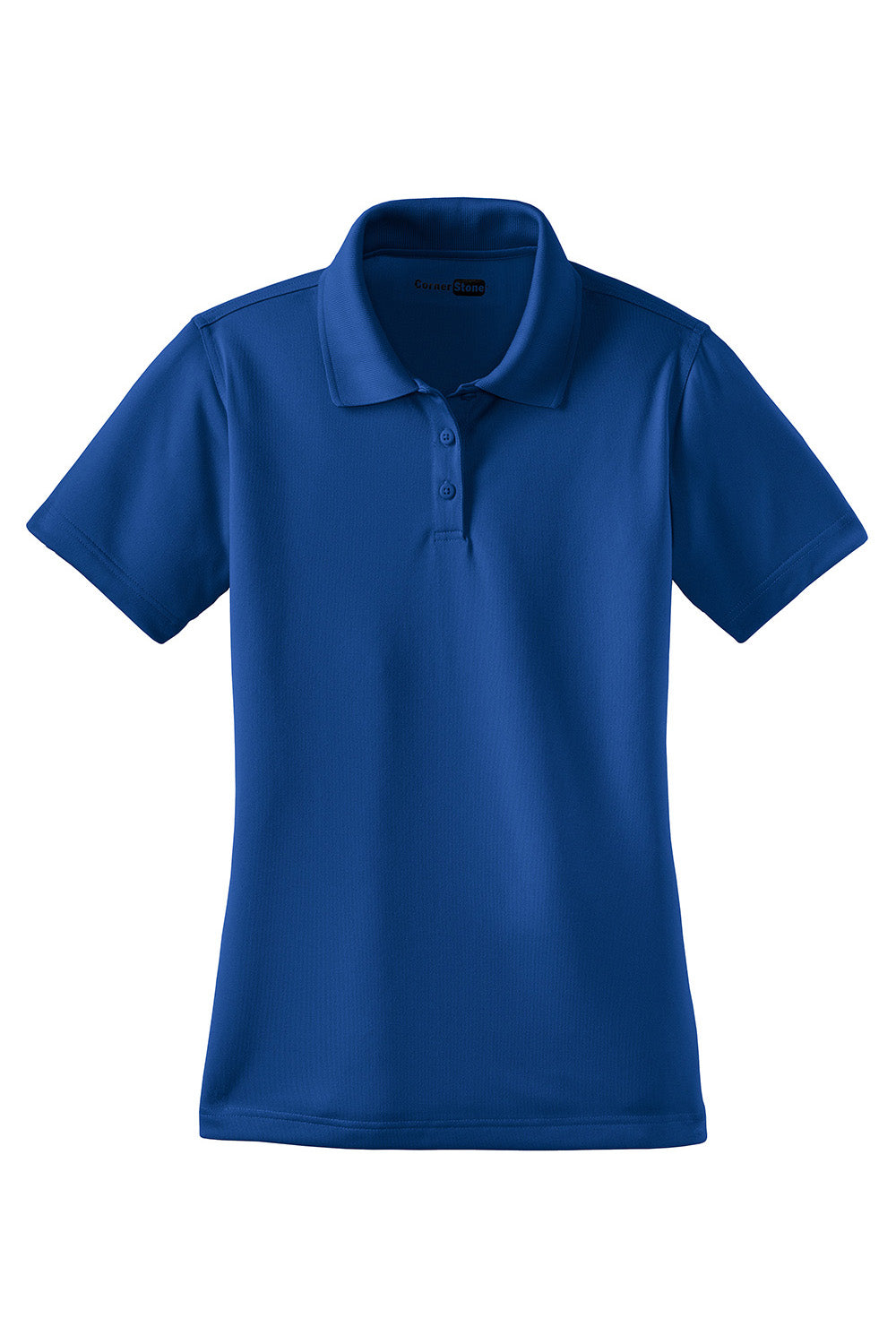 CornerStone CS413 Womens Select Moisture Wicking Short Sleeve Polo Shirt Royal Blue Flat Front