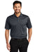 CornerStone CS415 Mens Select Moisture Wicking Short Sleeve Polo Shirt w/ Pocket Charcoal Grey/Light Grey Model Front