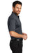 CornerStone CS415 Mens Select Moisture Wicking Short Sleeve Polo Shirt w/ Pocket Charcoal Grey/Light Grey Model Side