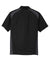 CornerStone CS416 Mens Select Moisture Wicking Short Sleeve Polo Shirt w/ Pocket Black/Charcoal Grey Flat Back