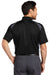 CornerStone CS416 Mens Select Moisture Wicking Short Sleeve Polo Shirt w/ Pocket Black/Charcoal Grey Model Back