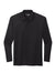 CornerStone CS418LS Mens Select Moisture Wicking Long Sleeve Polo Shirt Black Flat Front