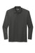 CornerStone CS418LS Mens Select Moisture Wicking Long Sleeve Polo Shirt Charcoal Grey Flat Front