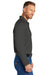 CornerStone CS418LS Mens Select Moisture Wicking Long Sleeve Polo Shirt Charcoal Grey Model Side