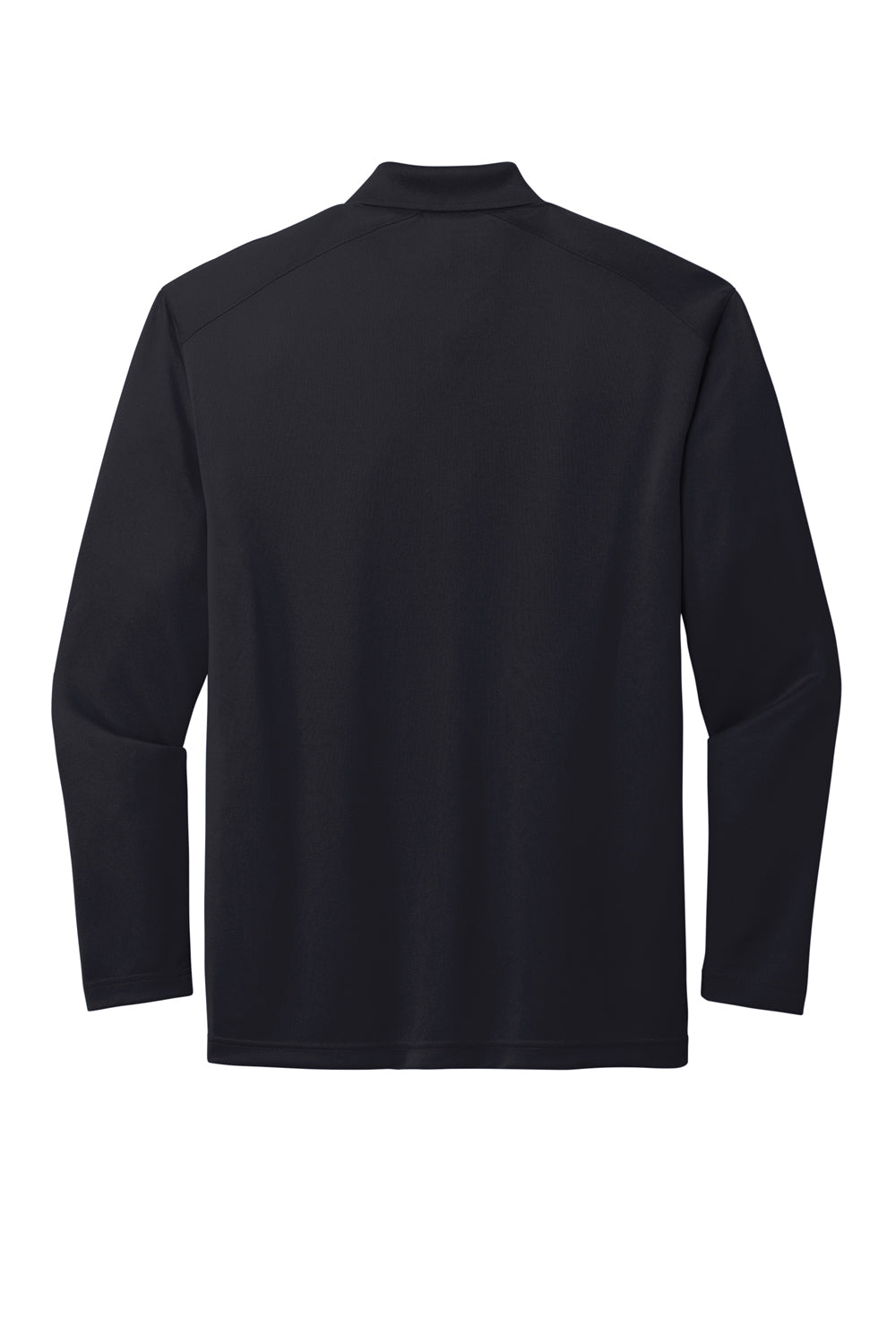 CornerStone CS418LS Mens Select Moisture Wicking Long Sleeve Polo Shirt Dark Navy Blue Flat Back