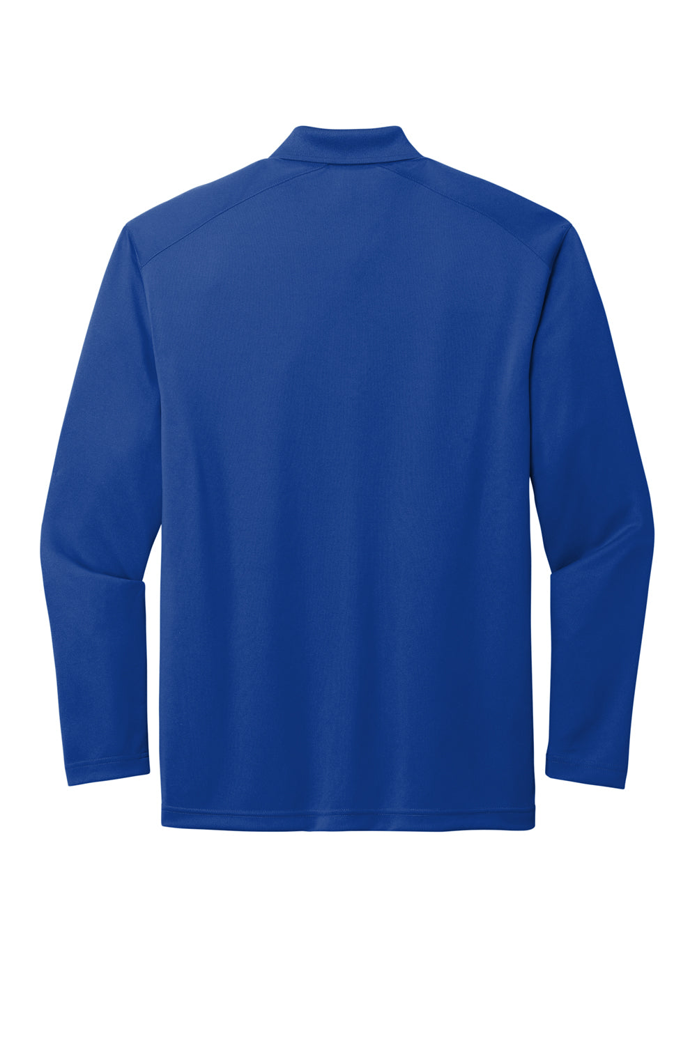 CornerStone CS418LS Mens Select Moisture Wicking Long Sleeve Polo Shirt Royal Blue Flat Back