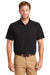 CornerStone CS418/TLCS418 Mens Select Moisture Wicking Short Sleeve Polo Shirt Black Model Front