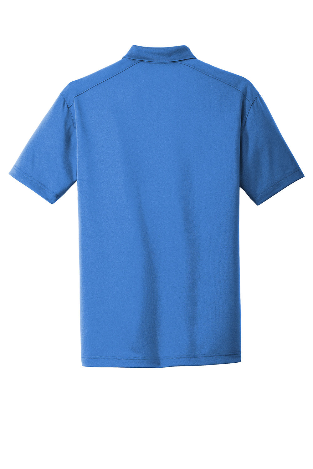 CornerStone CS418/TLCS418 Mens Select Moisture Wicking Short Sleeve Polo Shirt Lake Blue Flat Back