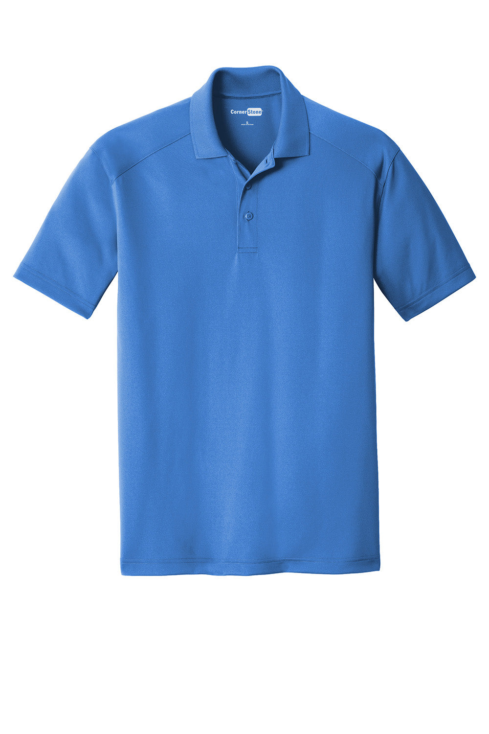 CornerStone CS418/TLCS418 Mens Select Moisture Wicking Short Sleeve Polo Shirt Lake Blue Flat Front