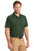 CornerStone CS418/TLCS418 Mens Select Moisture Wicking Short Sleeve Polo Shirt Dark Green Model 3q