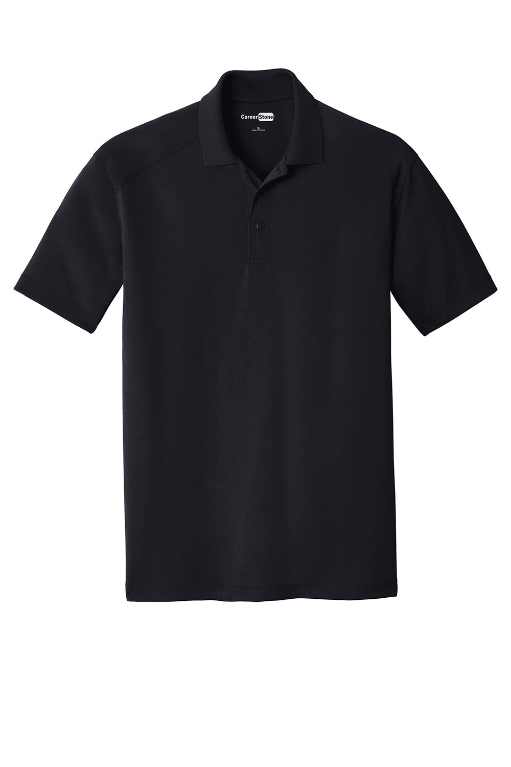 CornerStone CS418/TLCS418 Mens Select Moisture Wicking Short Sleeve Polo Shirt Dark Navy Blue Flat Front