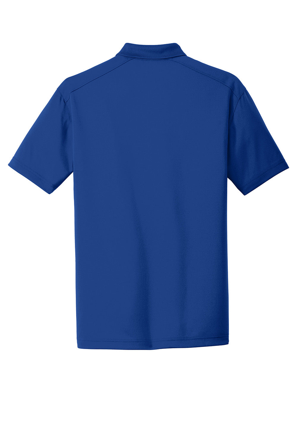 CornerStone CS418/TLCS418 Mens Select Moisture Wicking Short Sleeve Polo Shirt Royal Blue Flat Back