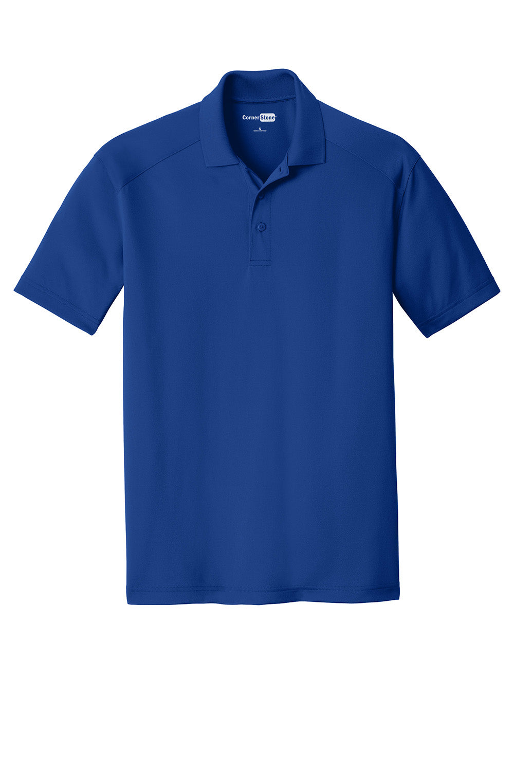 CornerStone CS418/TLCS418 Mens Select Moisture Wicking Short Sleeve Polo Shirt Royal Blue Flat Front