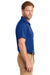 CornerStone CS418/TLCS418 Mens Select Moisture Wicking Short Sleeve Polo Shirt Royal Blue Model Side