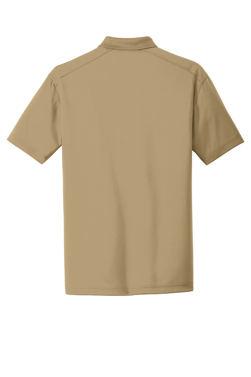 CornerStone CS418/TLCS418 Mens Select Moisture Wicking Short Sleeve Polo Shirt Tan Flat Back