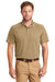 CornerStone CS418/TLCS418 Mens Select Moisture Wicking Short Sleeve Polo Shirt Tan Model Front