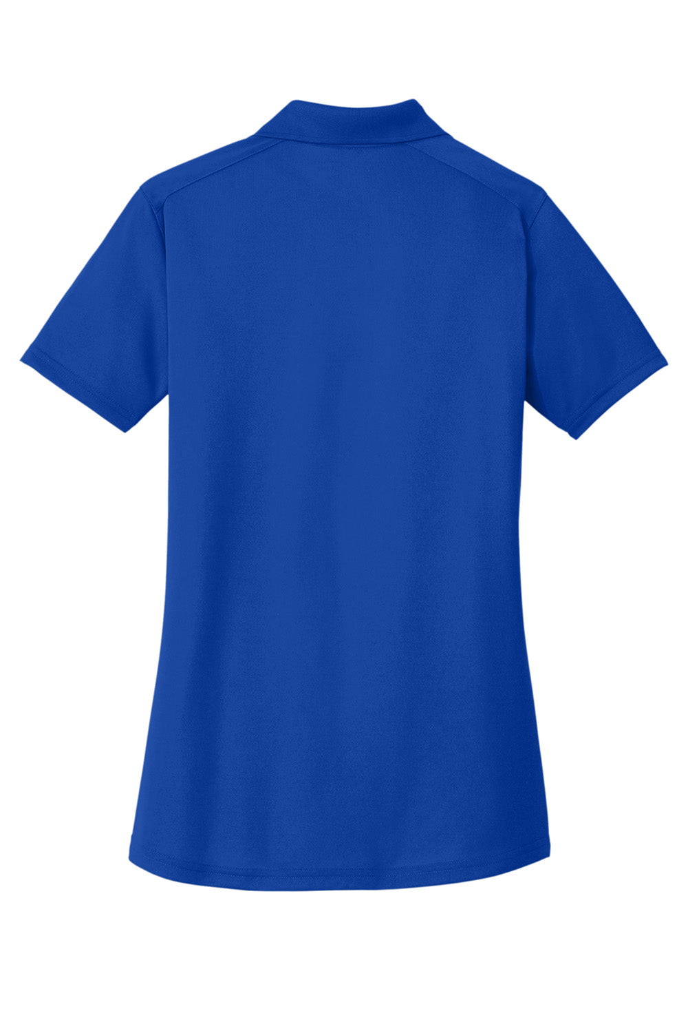 CornerStone CS419 Womens Select Moisture Wicking Short Sleeve Polo Shirt Royal Blue Flat Back