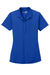 CornerStone CS419 Womens Select Moisture Wicking Short Sleeve Polo Shirt Royal Blue Flat Front