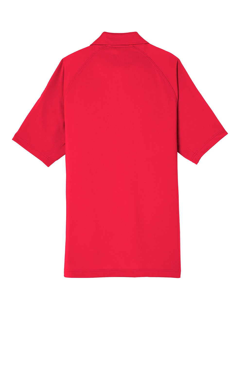 CornerStone CS420 Mens Select Tactical Moisture Wicking Short Sleeve Polo Shirt Red Flat Back