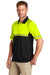 CornerStone CS423 Mens Enhanced Visibility Moisture Wicking Short Sleeve Polo Shirt Safety Yellow/Black Model 3q