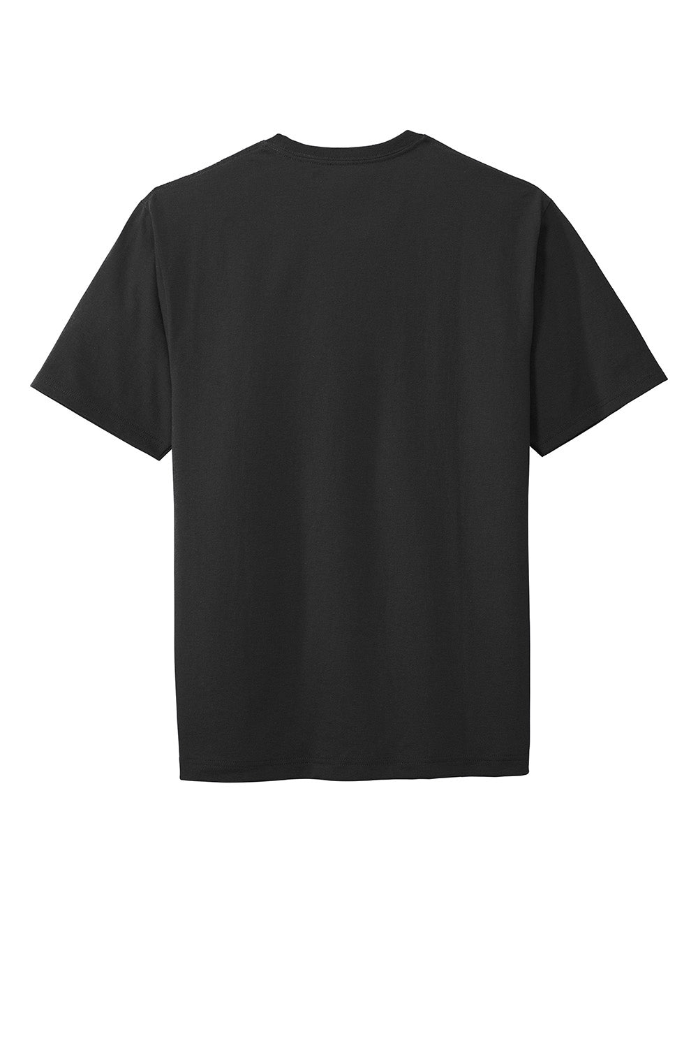 CornerStone CS430 Mens Short Sleeve Crewneck T-Shirt w/ Pocket Black Flat Back