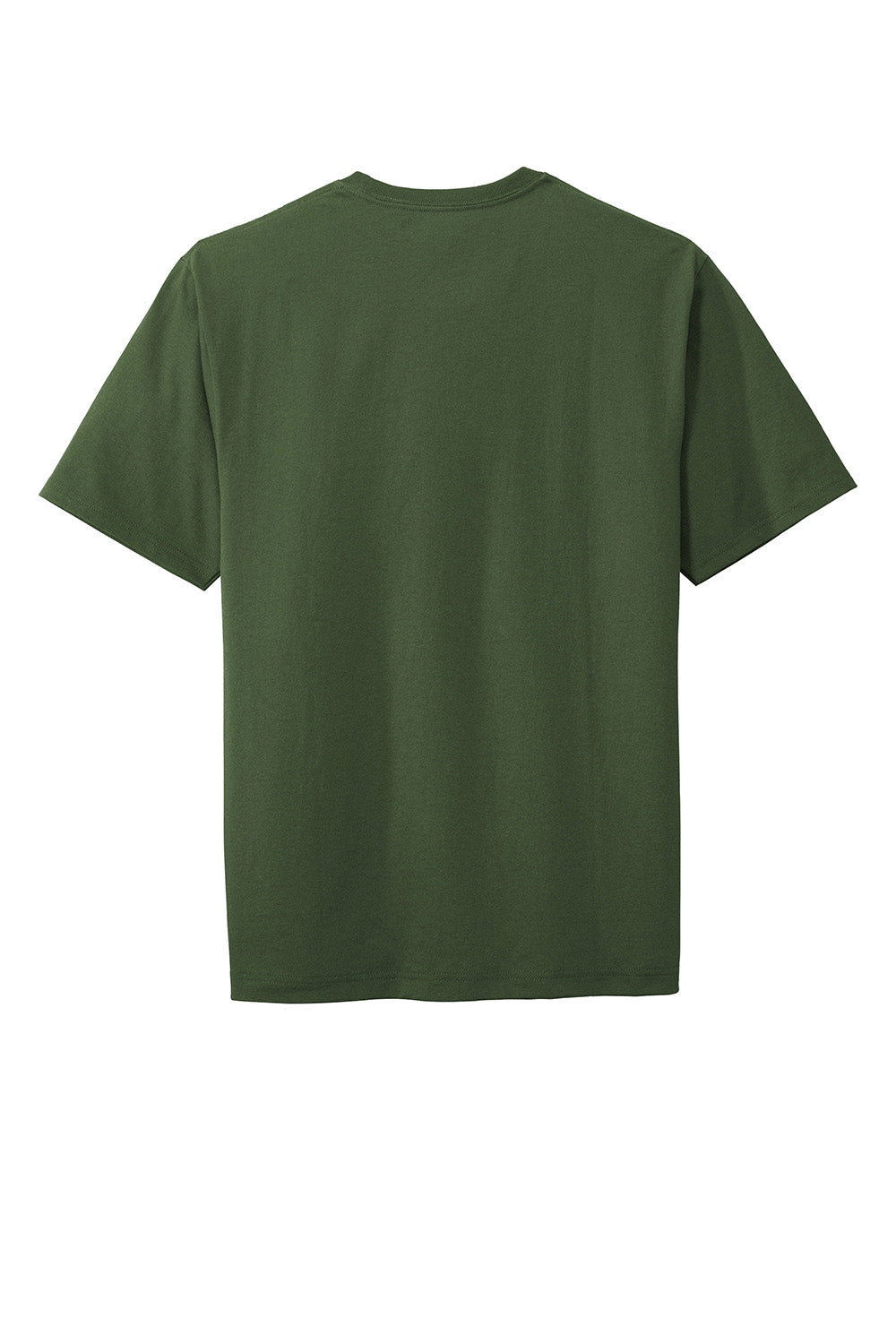 CornerStone CS430 Mens Short Sleeve Crewneck T-Shirt w/ Pocket Dark Green Flat Back