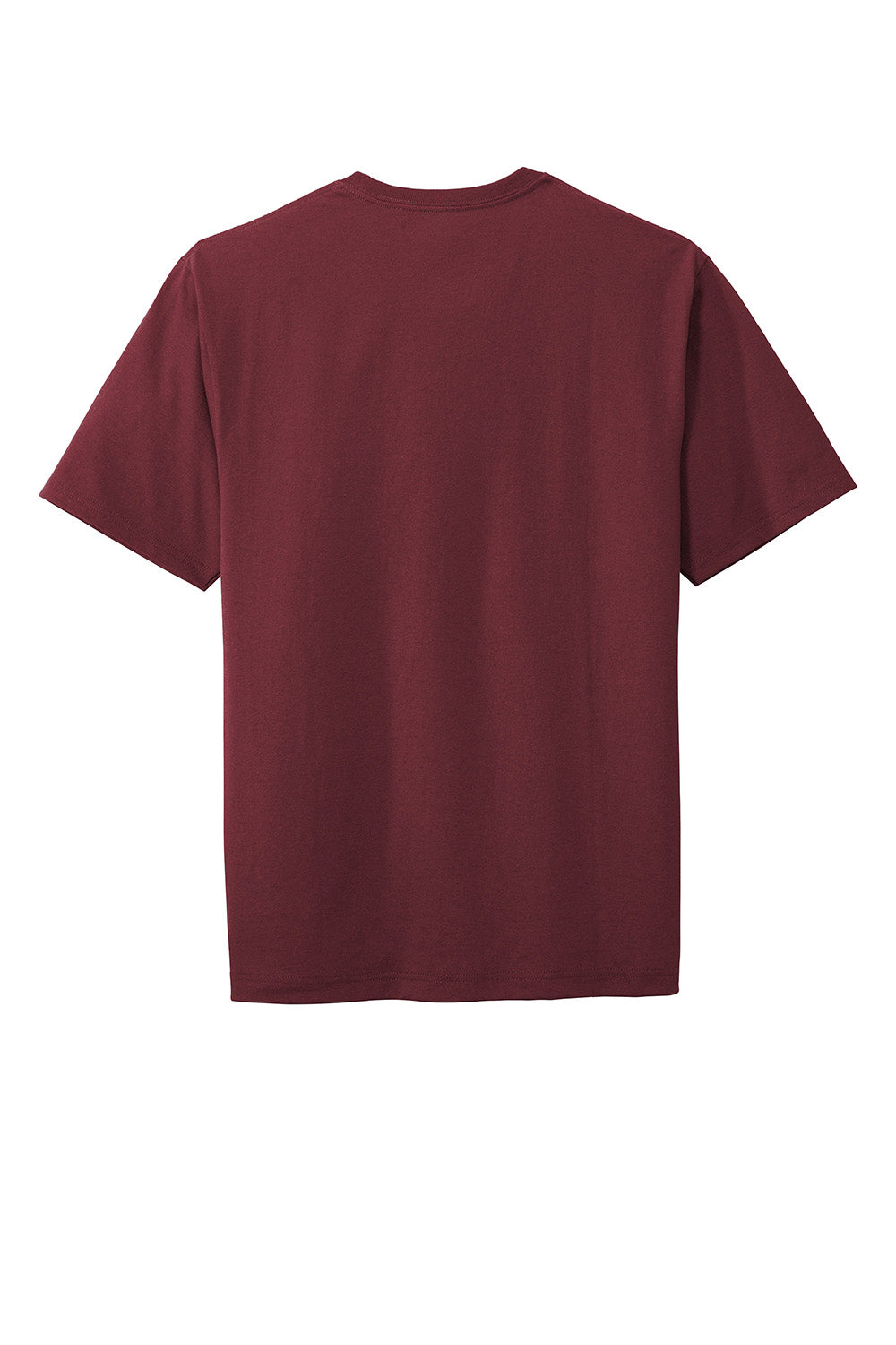 CornerStone CS430 Mens Short Sleeve Crewneck T-Shirt w/ Pocket Maroon Flat Back