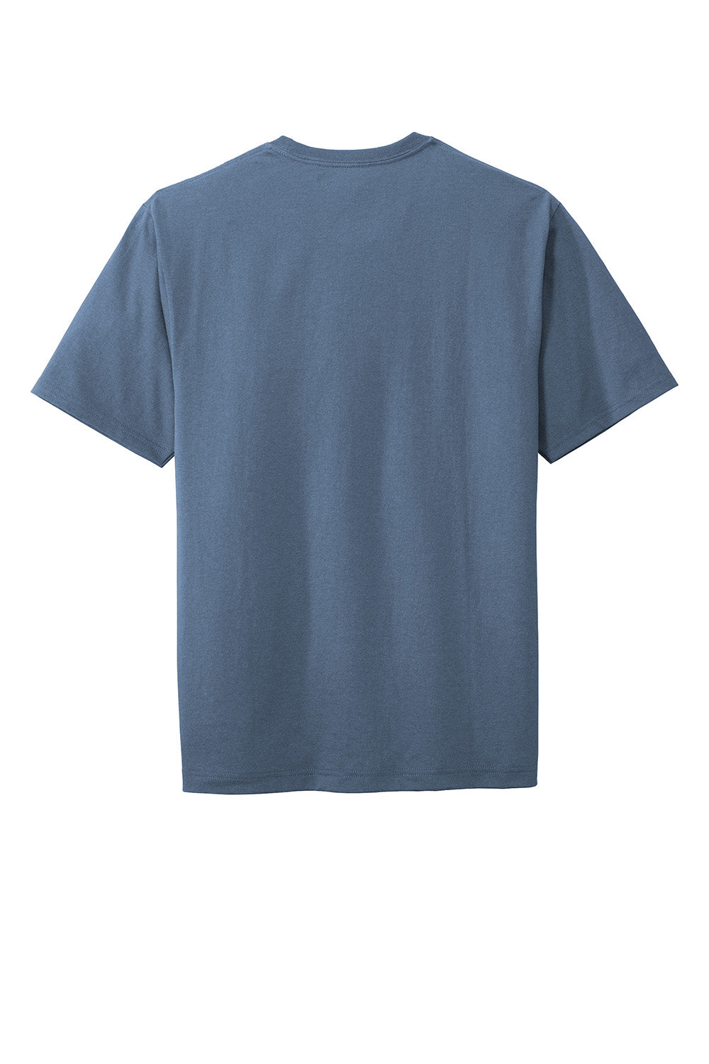 CornerStone CS430 Mens Short Sleeve Crewneck T-Shirt w/ Pocket Regatta Blue Flat Back